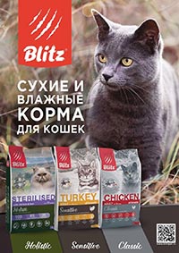 Blitz - сухие и влажные корма для кошек и собак